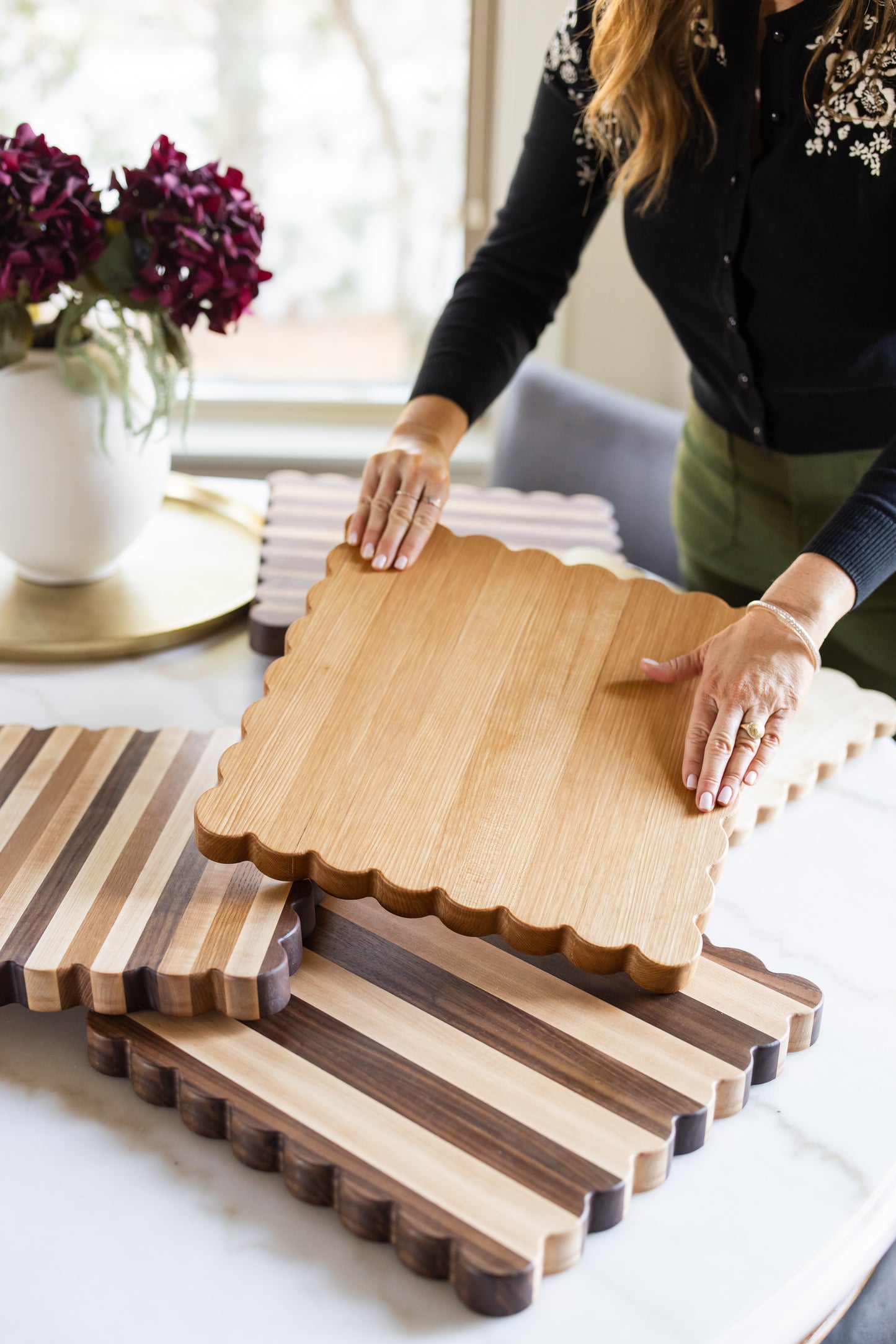 Freya Heirloom Cutting Board — Edge Grain Maple & Walnut