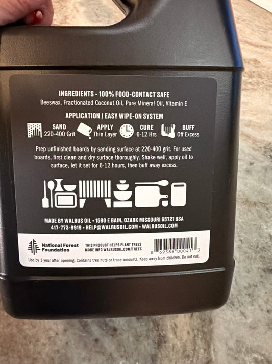 Walrus Oil Cutting Board Oil — Original Formula (32 oz)