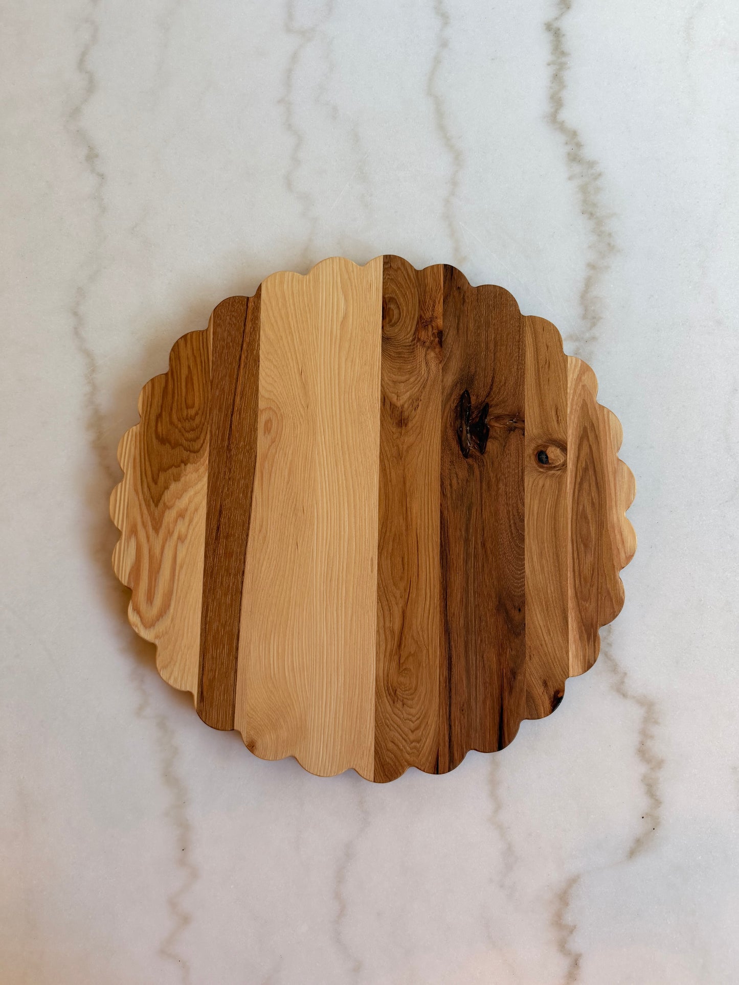 Round Wood Serving Board 14" — The Annie | Handcrafted Charcuterie Board