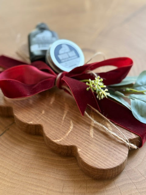 The Beckett Starter Bundle — 10" Wood Butter Board + Care Kit