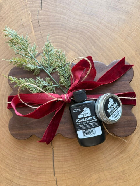 The Beckett Starter Bundle — 10" Wood Butter Board + Care Kit