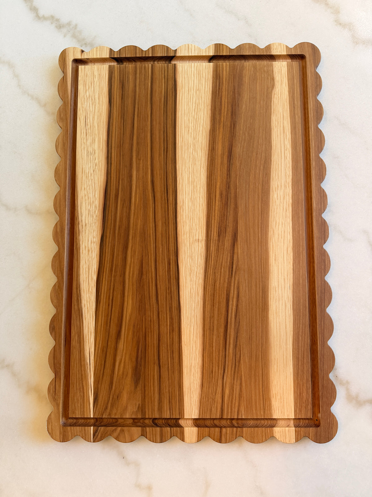 Large Wood Cutting Board 24.5" Scalloped — The Adalyn | Charcuterie & Serving Board