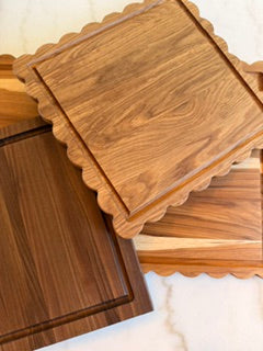Walnut Cutting Board with Juice Groove 15" — The Cooper | Edge Grain Butcher Block